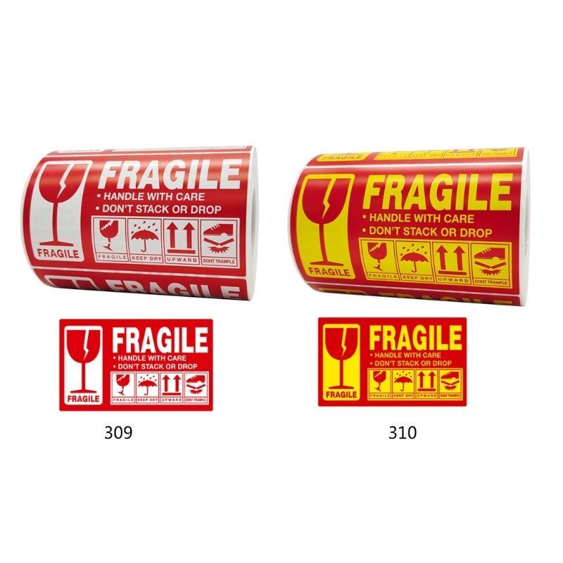 500pcs Fragile Stickers Warning Label Sticker Handle With Care Don'for t Stack or Drop Sticker Shipping for Express Label
