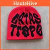 Letter Print Design Knit Hat For Cold Seasons Casual Wear Unisex Fashion