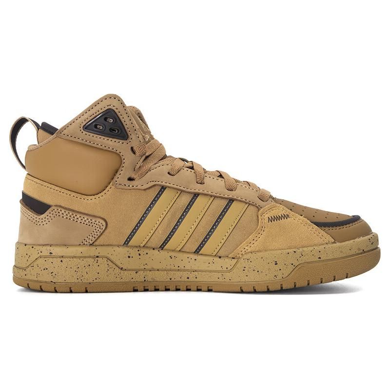 adidas Neo 100Дб Удобные Модные Универсальные Полувысокие Кеды для Скейтборда Унисекс Кроссовки Коричневый Серый HP6897