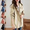 Plus Size Women's Spring Mid-length Western Style Windbreaker Jacket Women's Spring and Autumn Models