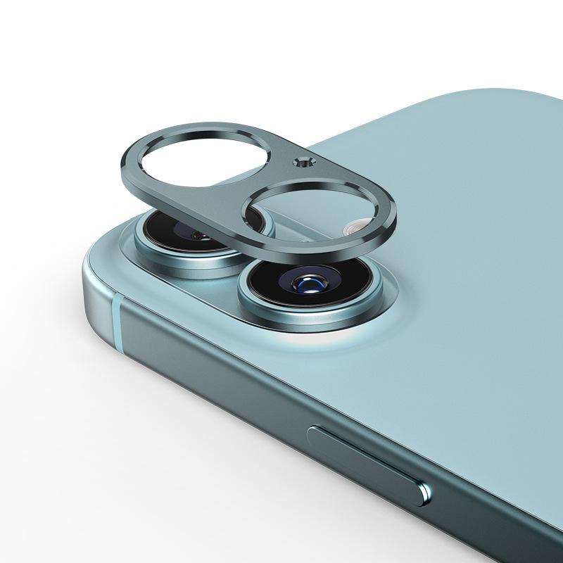 For Apple iPhone 16 Plus Pro Max Luxury Camera Circle Plating Metal Lens Anti-scrached Case Cover Bumper Protection Ring Guard Protector