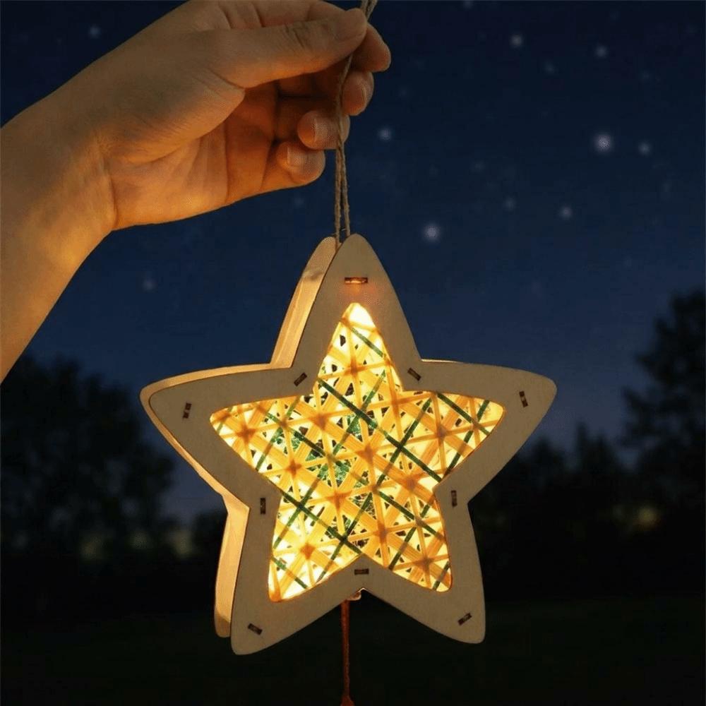 Handheld Bamboo Woven Lantern Chinese Style Glowing Rabbit Lantern Mid-Autumn Festival