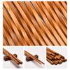 5 Pairs Food Chopsticks Tight Bite Grab Food Natural Bamboo Wood Practical Carbonized Twist Chinese Style Chopsticks Home Supplies