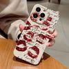 Для iPhone 16 Pro Max 15 14 13 12 11 XS X XR 7 8 Plus SE 2022 силиконовый чехол ударопрочный с принтом красных губ мягкий чехол-накладка Fundas