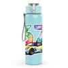 1PC Gradient Number Sixty Seven Vehicle 750ml Color Plastic Water Bottle Leakproof Flip Straw Lid For Sports Office Home Use