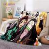 Japanese Anime Demon Slayer Printed Blanket Living Room Bedspread Sofa Travel Office Throw Blanket Quilt 5 Size