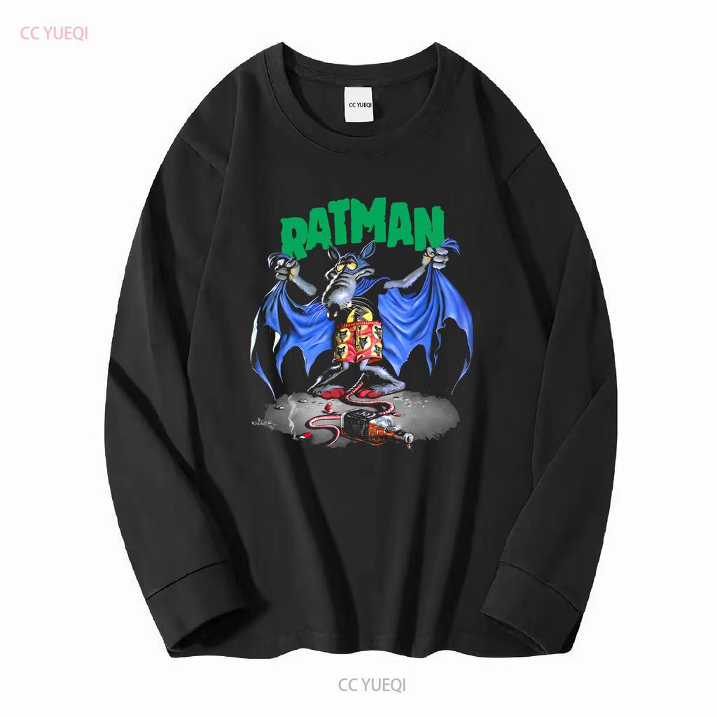 Винтажная футболка Risk 90-х XL Ratman с длинным или коротким рукавом винтажная Стиранная Удобная дизайнерская одежда Топ для повседневной носки