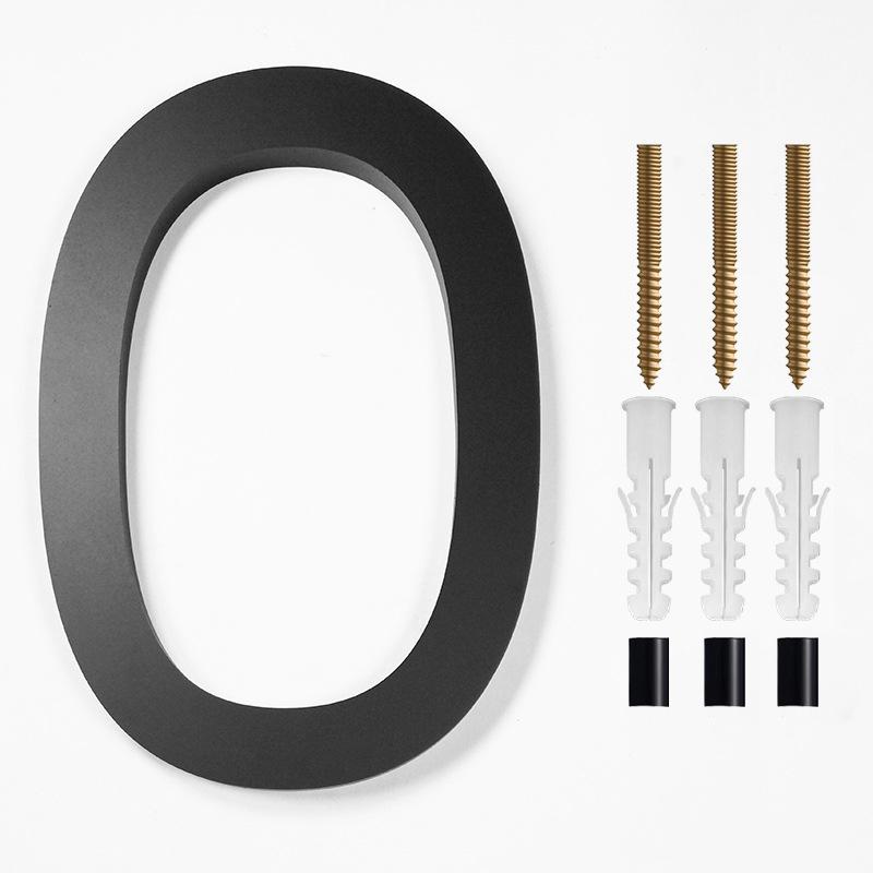 Адрес Большая Современная Дверь Алфавит Плавающий Дом Номер Буквы Знак #0-9 Черные Цифры 125 Мм 5 В Домашнем Уличном