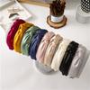 Minimalist Women Girls Daily Hairbands Soft Silky Satin Cloth Knotted Headbands Fashion Female Hair Hoop Accessories
