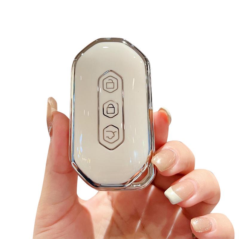 Compatible Key Cover for Wuling Bingo, Hongguang MiniEV, S3 Jiachen, Kaijie, Macaron, and Xingchen with GB Buckle