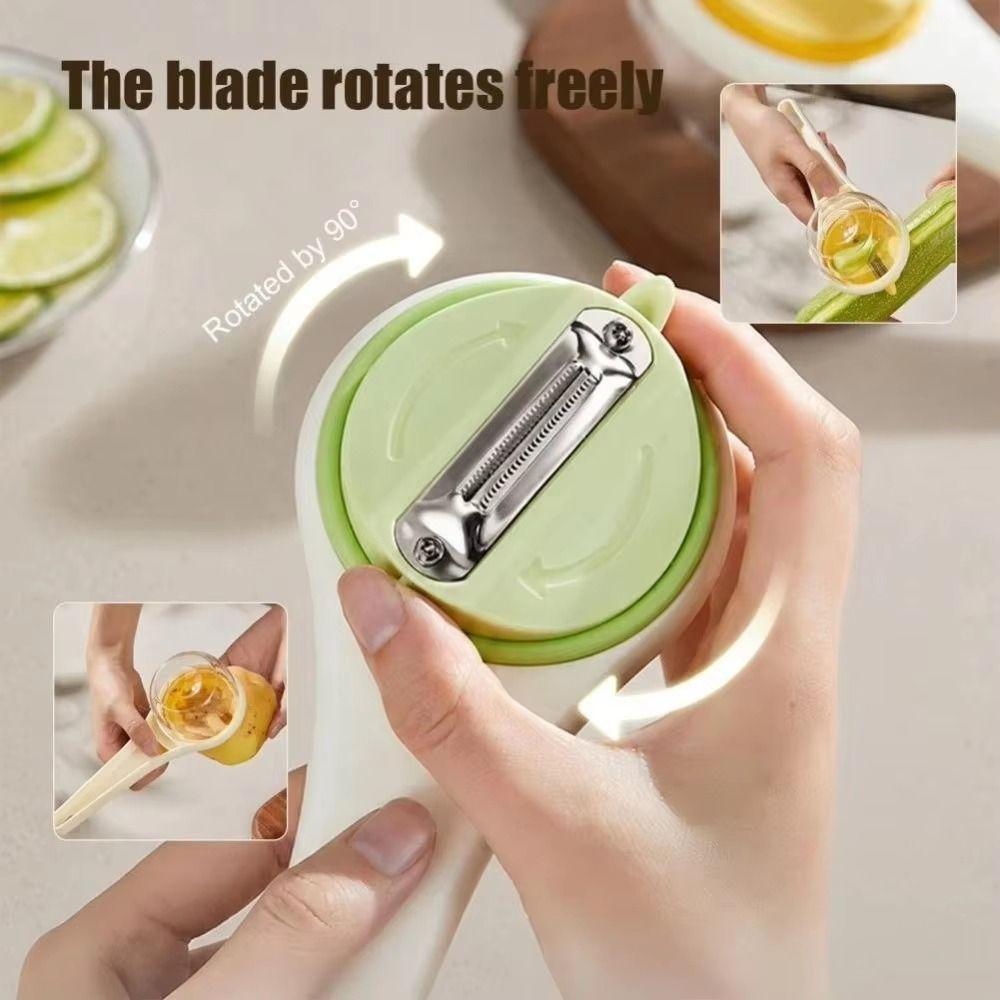 Double-Sided Rotary Peeler Stainless Steel Vegetable Peeler Peeler With Storage Box Fruit Peeling