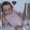 Simulation Reborn Baby 45 Cm Reborn Baby Girl Soft Silicone Vinyl Reborn Baby Lifelike Realistic Looking Baby Doll, Pink Knitted Dress Doll