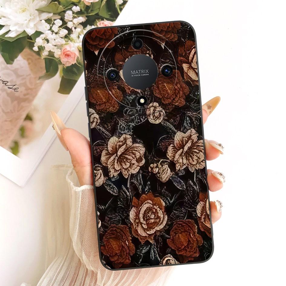 Ударопрочный Чехол Для Honor X9a Чехол Magic 5 Lite Funda RMO-NX1 RMO-NX3 Роскошные Чехлы Из Мягкого Силикона С Цветами Ромашки Для HonorX9a Capa