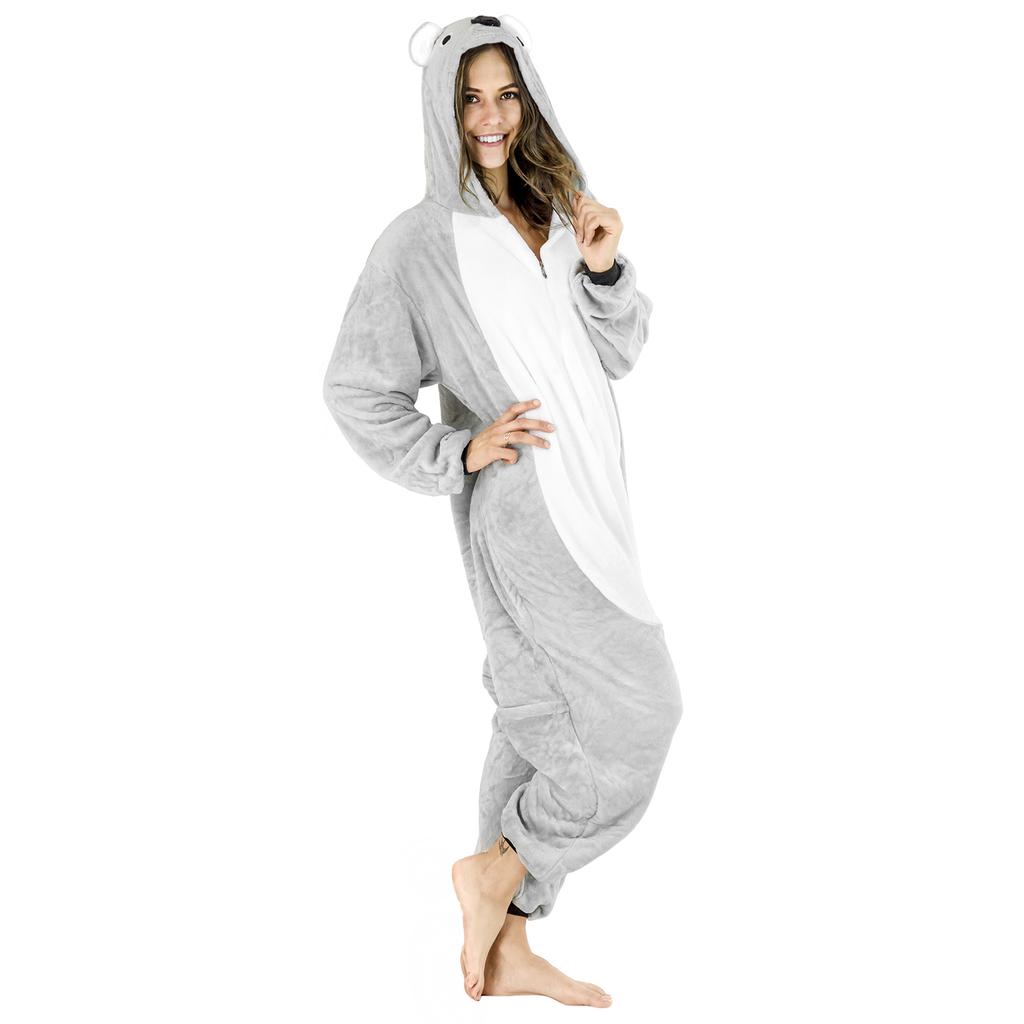 Onesie Koala Costume Men's Pajamas Husband's Gift Kigurumi Jumpsuit Winter M Onesie Koala Costume - S