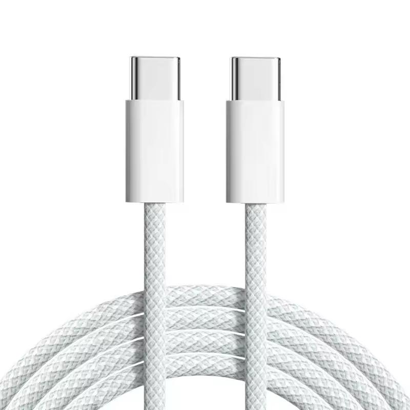 3Ft 6Ft Nylon Braided PD 60W 5A USB C to USB C Fast Charging Data Cable for iPhone 16 15 Pro Charge Usb C Cable