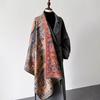 Classic Painting Thickened Scarf Women Autumn Winter Warm Neckscarf Shawl Fashion Tassels Pashmina Lady Wrap Windproof Scarves