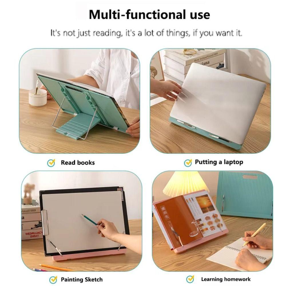Multi-purpose Book Holder Adjustable Reading Tablet Stable Adjustable Reading Book Stand  School