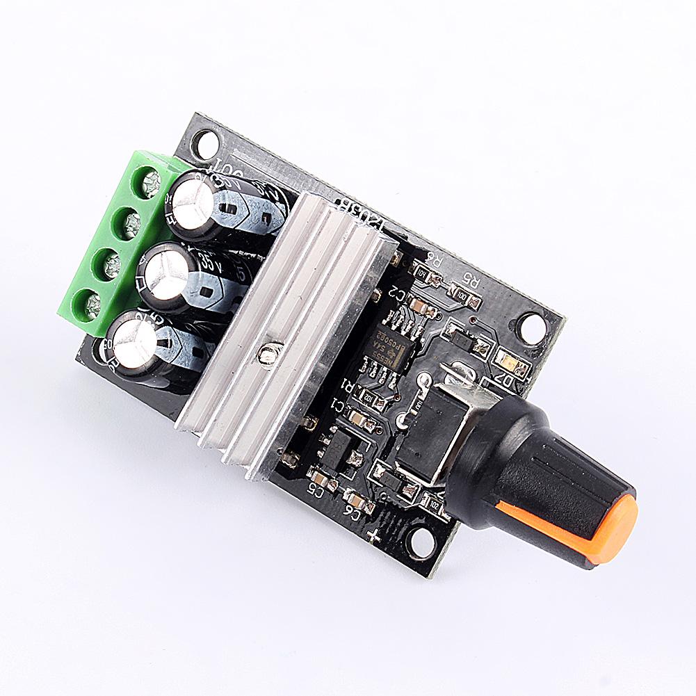 DC6 28V 3A Регулируемый регулятор-контроллер скорости двигателя PWM с переключателем + ручка