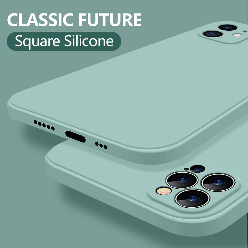 New Soft Liquid Silicone Phone Case with Camera Protective Shockproof For iPhone 14 Pro 15 12 Pro MAX 11 Pro SE 2 2020 XR XS 7 8 Plus 6s