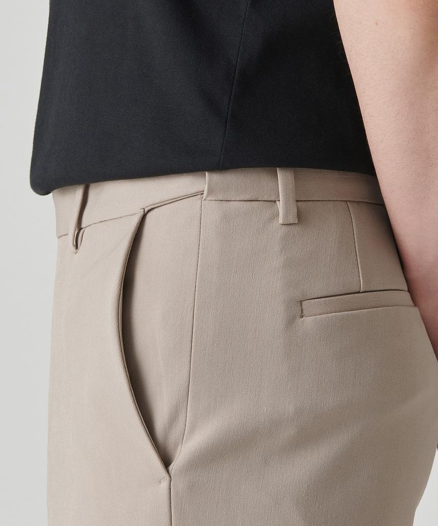 MUSINSA STANDARD Straight Hidden Banding Slacks [Beige]