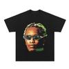 Rapper Young Thug Thugger Портрет Винтажный Хип-Хоп Стиль Черная Хлопковая Унисекс Футболка