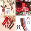 3 Colors Christmas Ribbons Braid Wool Knit Ribbon Winter Holiday Craft Ribbons for Gift Wrapping Christmas Decorations