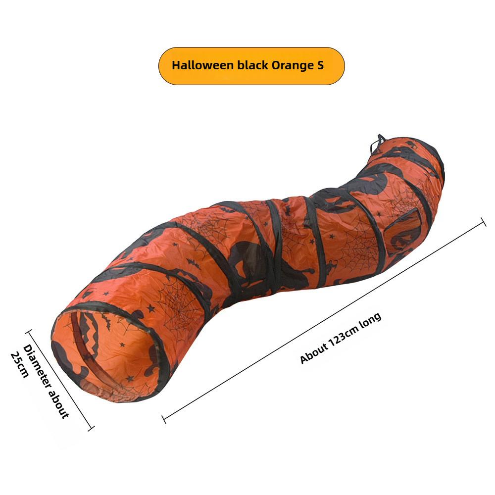 Хэллоуин Кошачий туннель Подиум Кошачий лаз Катящийся дракон Тыква Паутина Праздничные кошачьи игрушки Канал Праздничные украшения