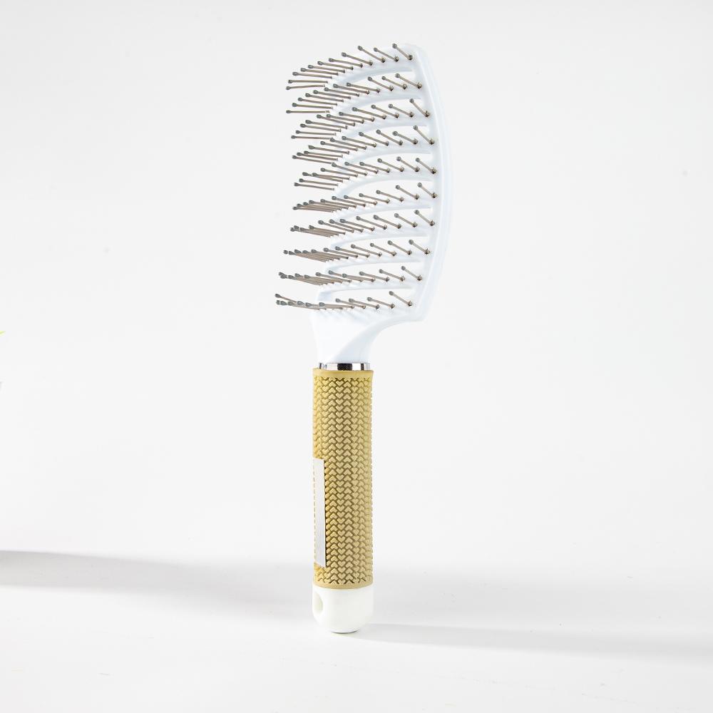 Flexible Anti-Static Hairbrush Scalp Massage Comb Brush Custom LOGO Blow-Drying Hair Styling Curved Detangling Vent Hair Brush
