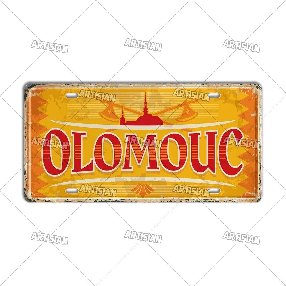 Artisian CZECH MINSK MOSCOW Ctiy Russia Travel Metal Sign Landmark Tin Plaque License Plate Car Plate Wall Decor Garage Bar