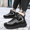 Модная мужская зимняя обувь Модные высокие хлопковые ботинки Плюшевые теплые зимние ботинки для мужчин Нескользящие ботинки на платформе Уличная защитная обувь Кроссовки