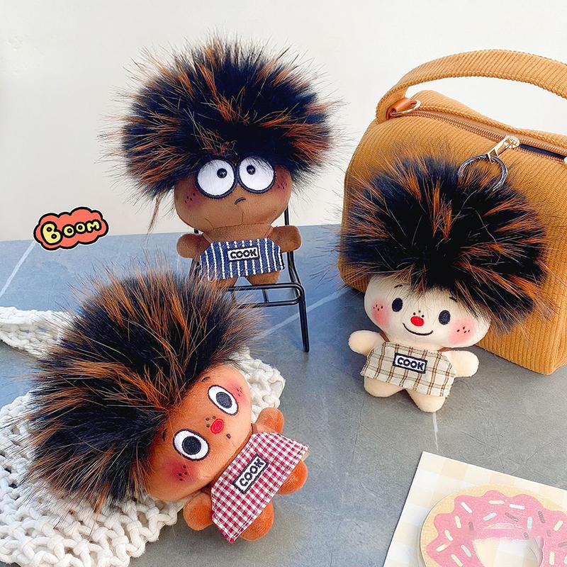 Funny Doll Keychains Cute Keyrings for Bags Funny Desk Accessories Plush Keychains Hanging Pendants Bnirthday Gifts