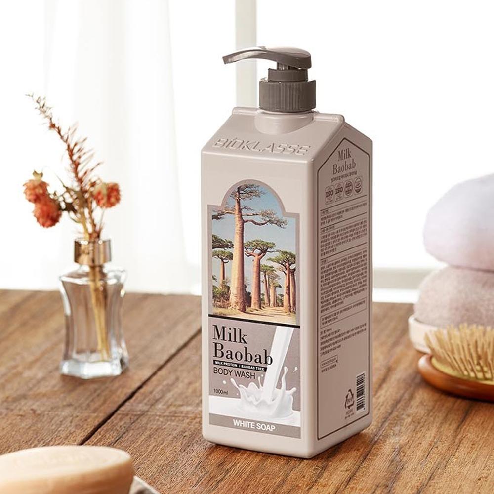 Парфюмированное мыло для душа MILK BAOBAB белое мыло 500мл