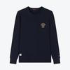 Qipai Men's Waffle Knit Round Neck Sweatshirt