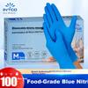 INTCO Disposable Nitrile Gloves 100pcs Medium Size Household Dishwashing Kitchen Rubber Food Grade Gloves