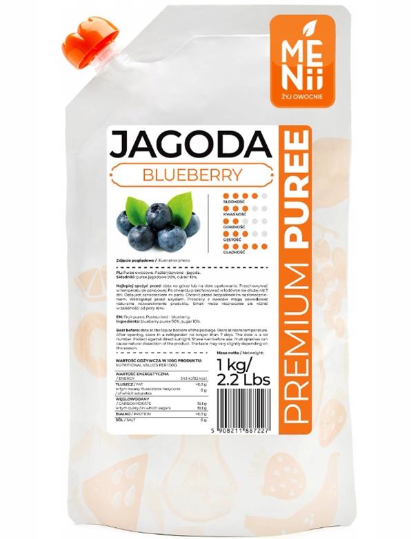 Pulpa Owocowa Jagoda 1Kg Premiumpuree Menii