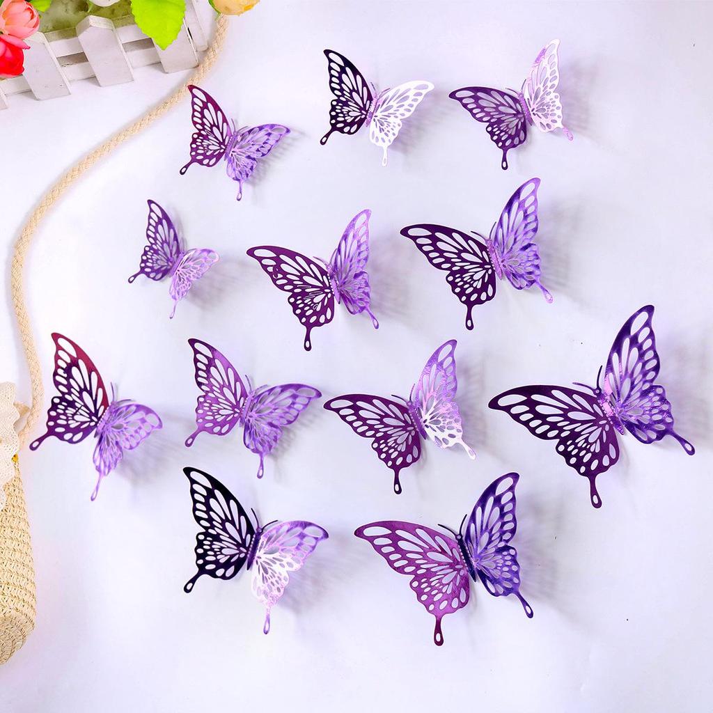 Украшения для вечеринки в виде 3D-бабочки: Наклейки на весеннюю тематику для детских дней рождения и свадеб