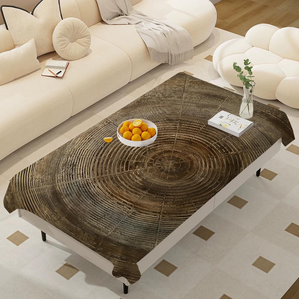 Красивые Деревянные Прямоугольные Скатерти Моющиеся Свадебная Вечеринка Кухня Обеденная Гостиная Украшение на День Рождения Стол