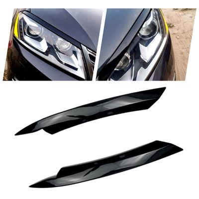 Для VW Passat B7 2010 2011 2012 2013 2014 Автомобильные Глянцевые Черные Накладки на Веки Фары Декоративная Отделка