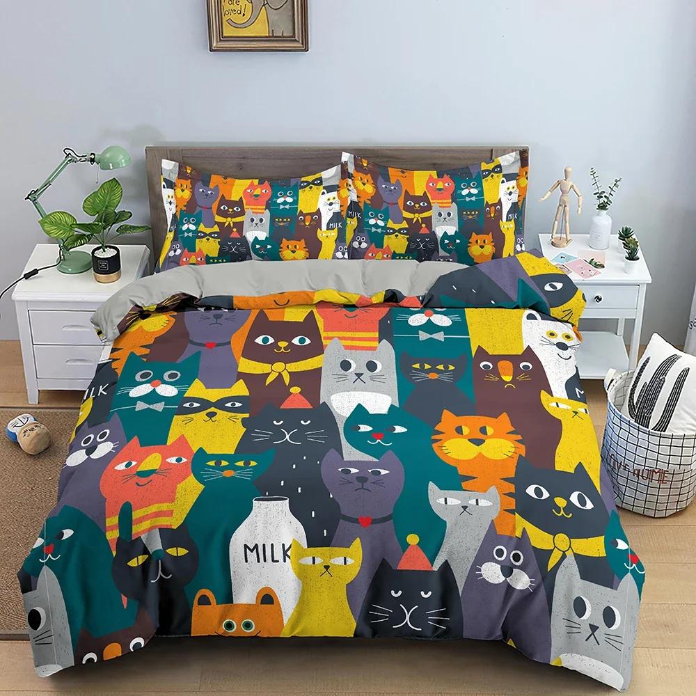 3D Printed Cartoon Luxury Cozy Comfortable Duvet Quilt Cover Pillowcase Bedding Set Children Bedroom Decoration Home Textile