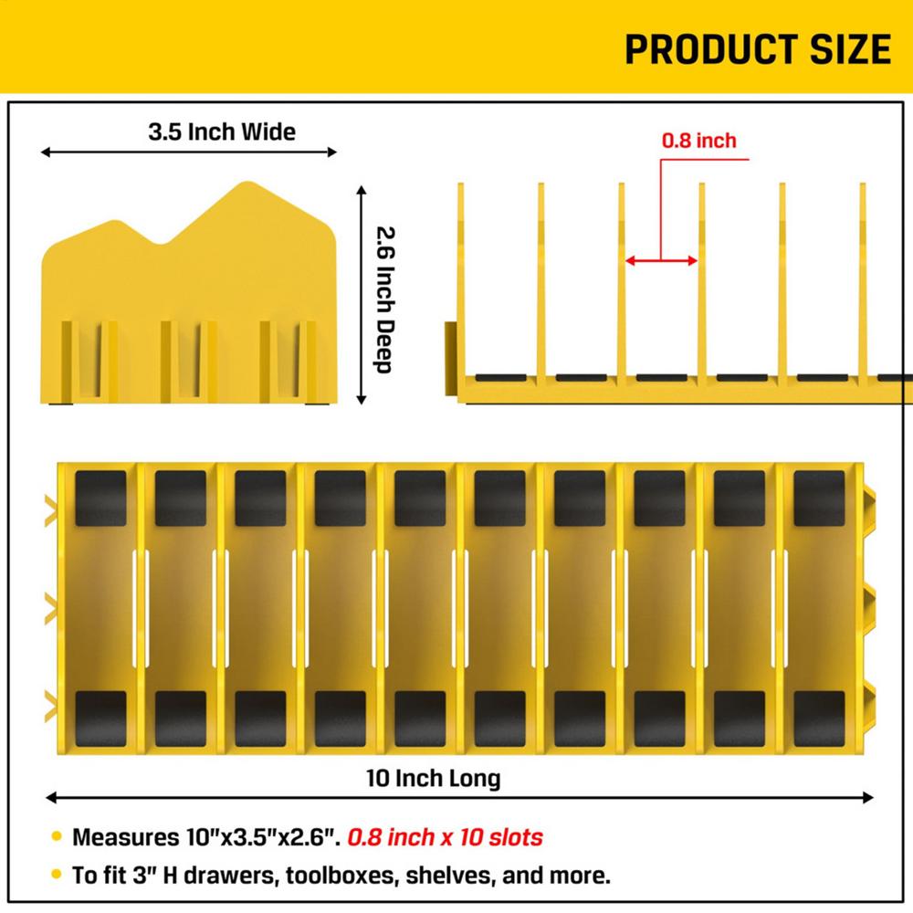 Plier Storage Rack With 10 Slots Plier Organizer Holder and Cutter Organizer Can be spliced Wrench Organizer Storage Holder