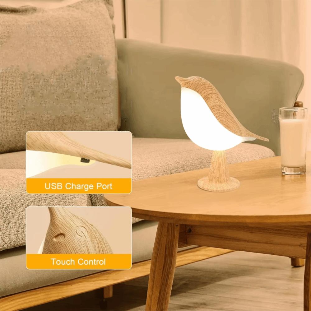 3 Color Temperature Small Desk Lamp Art Decor Cordless Lamp Bird Lamp Bedside Lamps Gifts