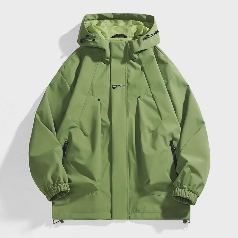 2024 Men's and Women's Trendy Multi-Pocket Outdoor Jacket - Three-Proof, Solid Color, Autumn/Winter Coat