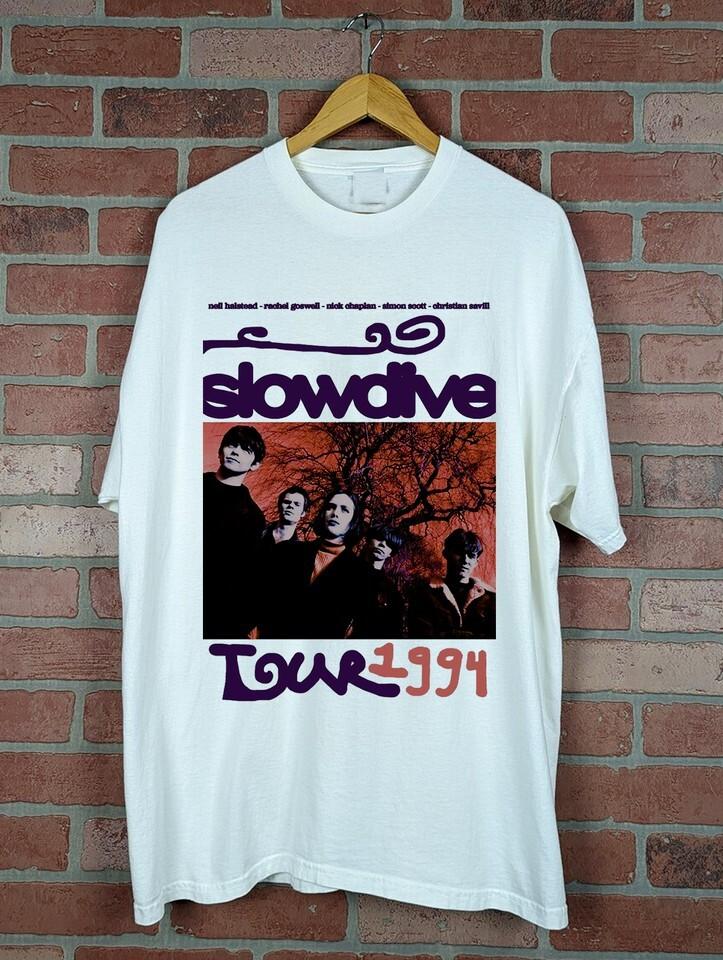 Футболка унисекс Slowdive Тур 1994 Полный размер S-5XL FH815 Футболка унисекс