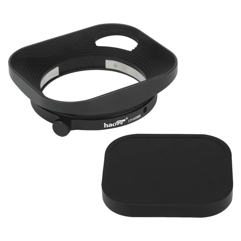 Haoge Square Metal Lens Hood for Leica Summicron 35mm 35mm f2 35mm f2 and 28mm ASPH lenses LH-M36B f2, Summicron-M (6-element, 7-element, 8-element),