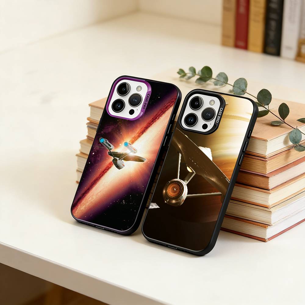 S-Star Trek Ships Phone Case For iPhone 17,16,15,14,13,12,11 Plus,Pro Max,XS,Colorful Silver Black Cover