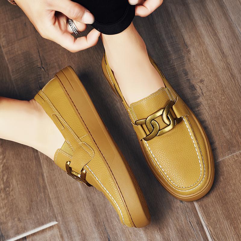 Модные классические белые мокасины мужские дышащие повседневные туфли на плоской подошве мужские кожаные туфли без застежек для вождения мужские sapatos masculinos