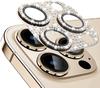 Алмазная защита объектива камеры для iPhone 14 13 12 Pro Max, металлический чехол из закаленного стекла для камеры iPhone 14 Pro Plus 13, мини-чехол для объектива