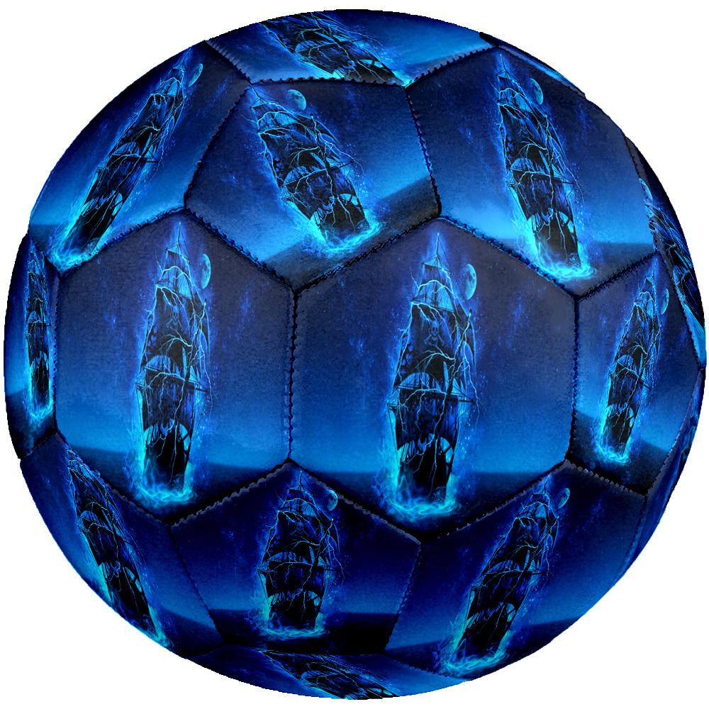 1pc Blue Ship Storm Size 5 Soccer Ball Professional Match Training Football Indoor &Outdoor Sports Ball Lightweight Durable c6550
