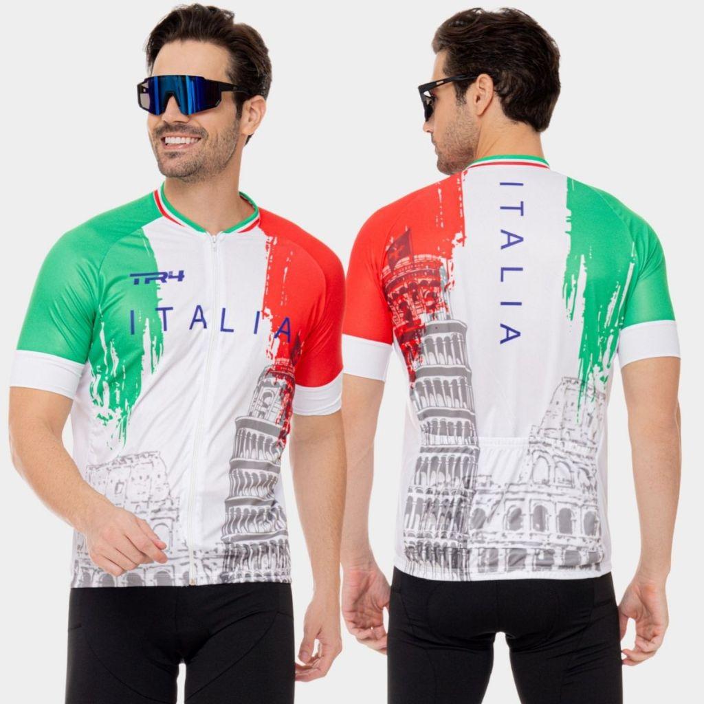 Camisa de Ciclismo Masculina Premium Zíper Total Slim Ciclista Bike Pedal MTB