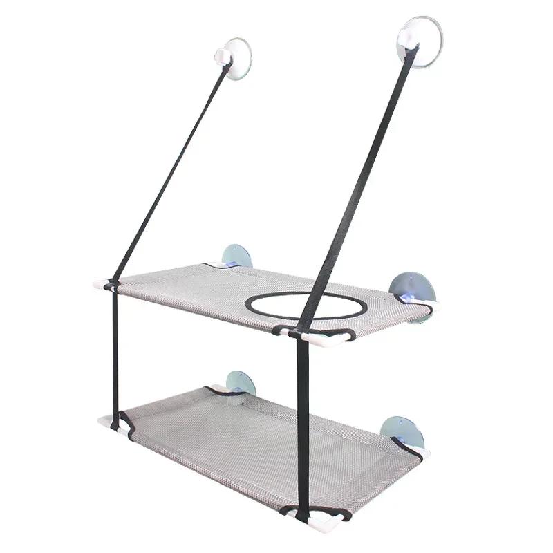 Гамак для кошек на присоске, подоконник, удобный гамак для кошек, летние дышащие сетчатые двухместные подвесные кровати, гамак для домашних животных